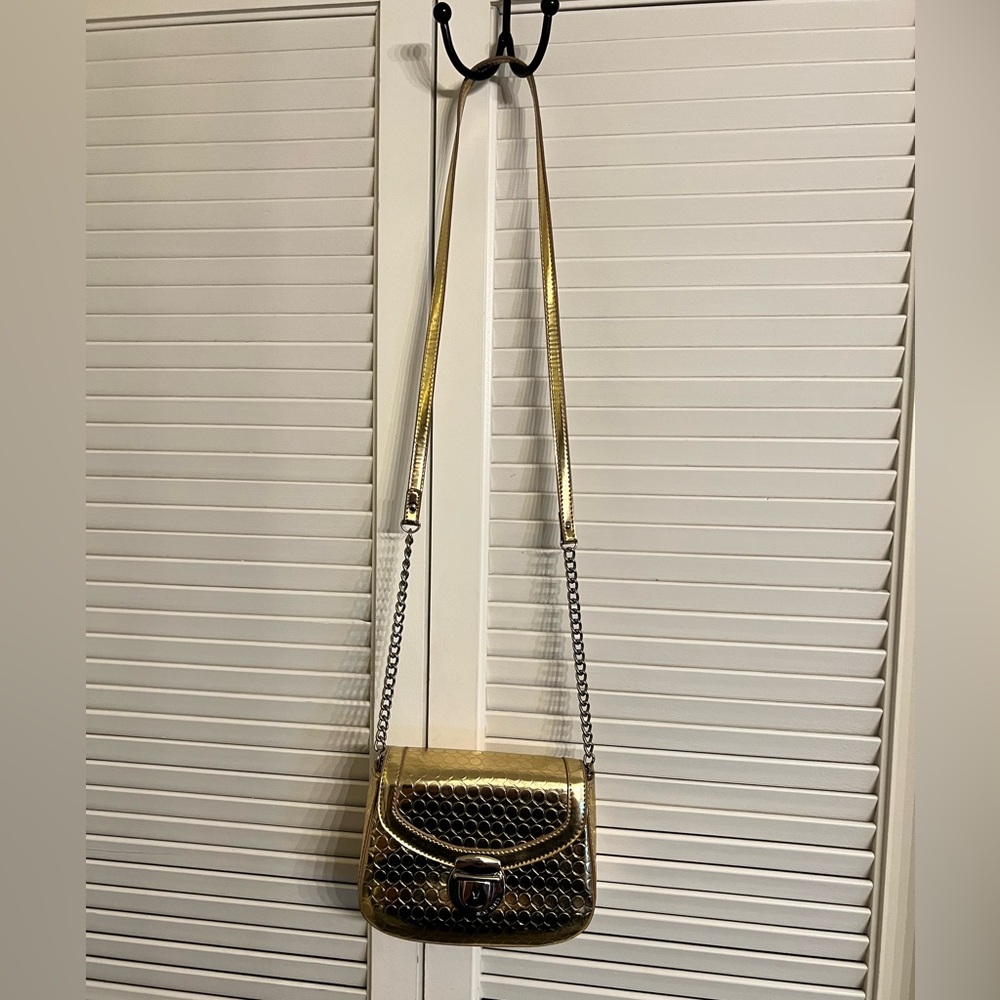 Nine West Gold Designer Crossbody Bag